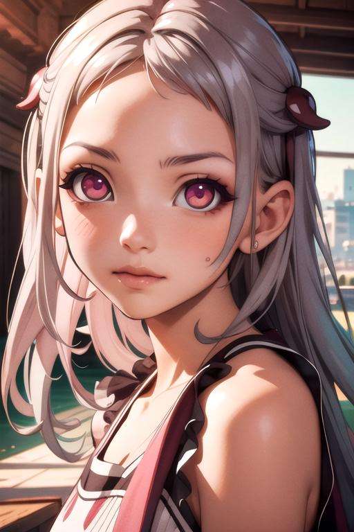masterpiece, best quality, game cg, 1girl, solo, looking at viewer, upper body, depth of field, anime coloring, , <lora:nene_yashiro:0.72>, nene_yashiro, grey hair, pink eyes, , , , , High definition