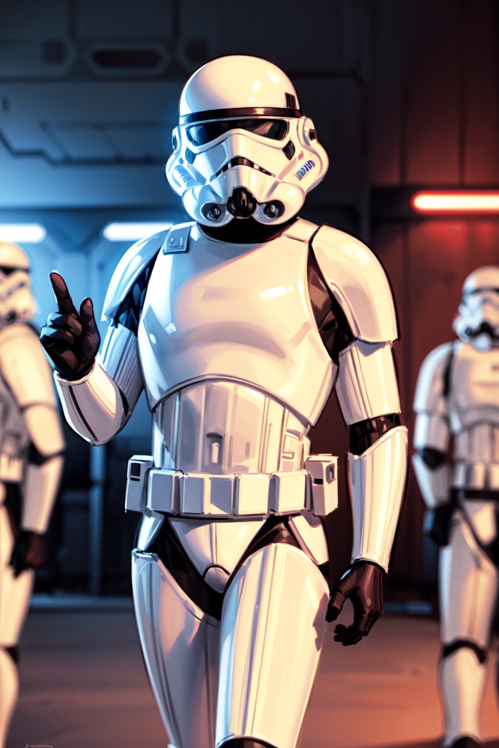 storm trooper, helmet, white armor, science fiction, star wars, 2boys, solo, [black bodysuit], group picture,