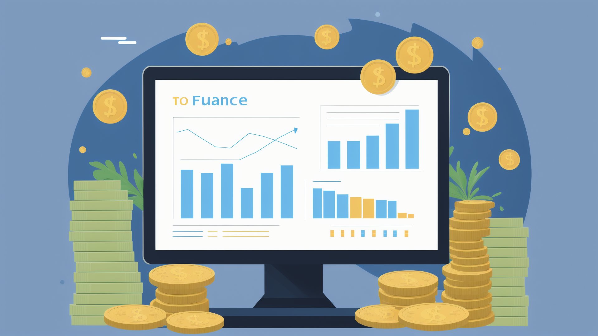 Business finance flat design illustration
