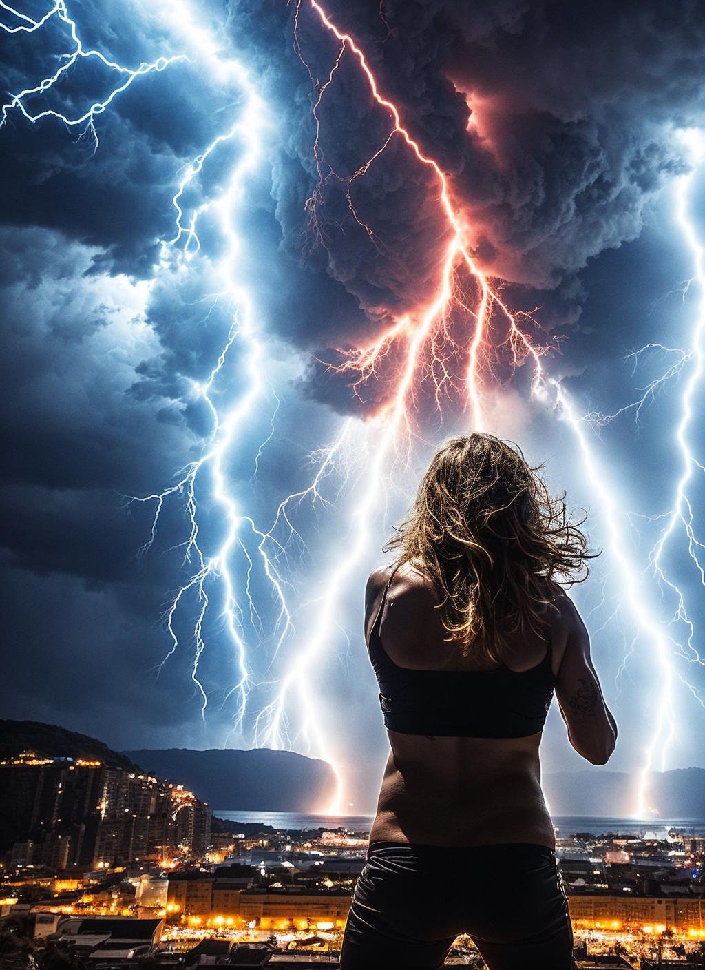 photo of sks woman as electro covered with lightning thunders, ((lightning coming out of body)), ((covered in electricity)), unleashing a powerful lightning attack, lightning bolts surging throughout  <lora:locon_conceptlightning_v1_from_v1_64_32:1> lghtnngprsn, natural lighting,  by Edward Weston<lora:locon_anetanewer_v2_from_v2_64_32:0.4> <lora:locon_newer_v2_from_v2_64_32:0.4> <lora:locon_neweraneta_v1_from_v1_64_32:0.4> <lora:lora-f000f-aneta:0.4>, <lora:add_detail:0.7>cinematic, intricate details, 32K, UHD, HDR, ultra-realism, action background (heavy damage and debris), ultra-detailed, 32k, intricate, cinematic composition, IMAX, stunning image, trending, amazing art, cinematic color grade, dramatic lighting(lightning), electrical surges through the body, covered in electricity