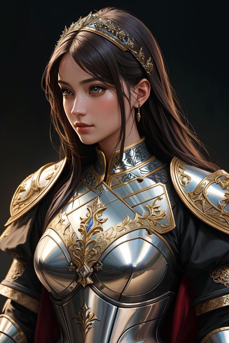 modelshoot style, (extremely detailed wallpaper), full shot body photo of the most beautiful artwork in the world, (medieval armor), professional majestic oil painting, trending on ArtStation, trending on CGSociety, Intricate, High Detail, Sharp focus, dramatic, photorealistic painting art by midjourney and greg rutkowski