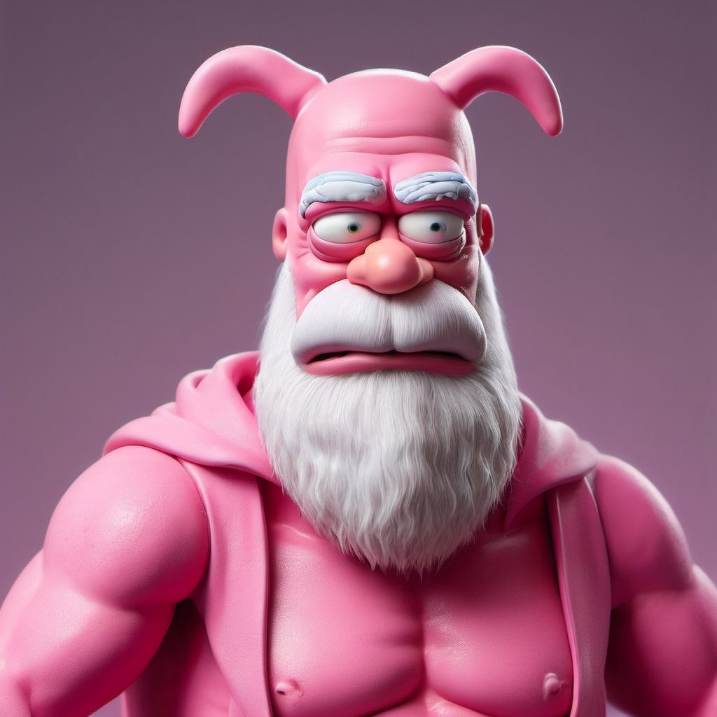 art by August von Pettenkofen, Renderman, (electric pink theme:0.7) , (epic portrait of homer:1.1) , Elementalist, wearing Knight outfit, Earrings, Dashed Eyes, Cat Ears, background is [The Sistine Chapel|Christ the Redeemer], at Dawn, tilt shift, Masterpiece, Grim, split lighting, Colorless, <lora:dalle-000007:0.79>