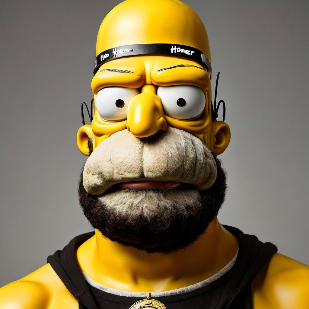 Fine arts oil painting, side angle, an epic portrait of homer, 3D artwork  <lora:dalle-000007:0.8>