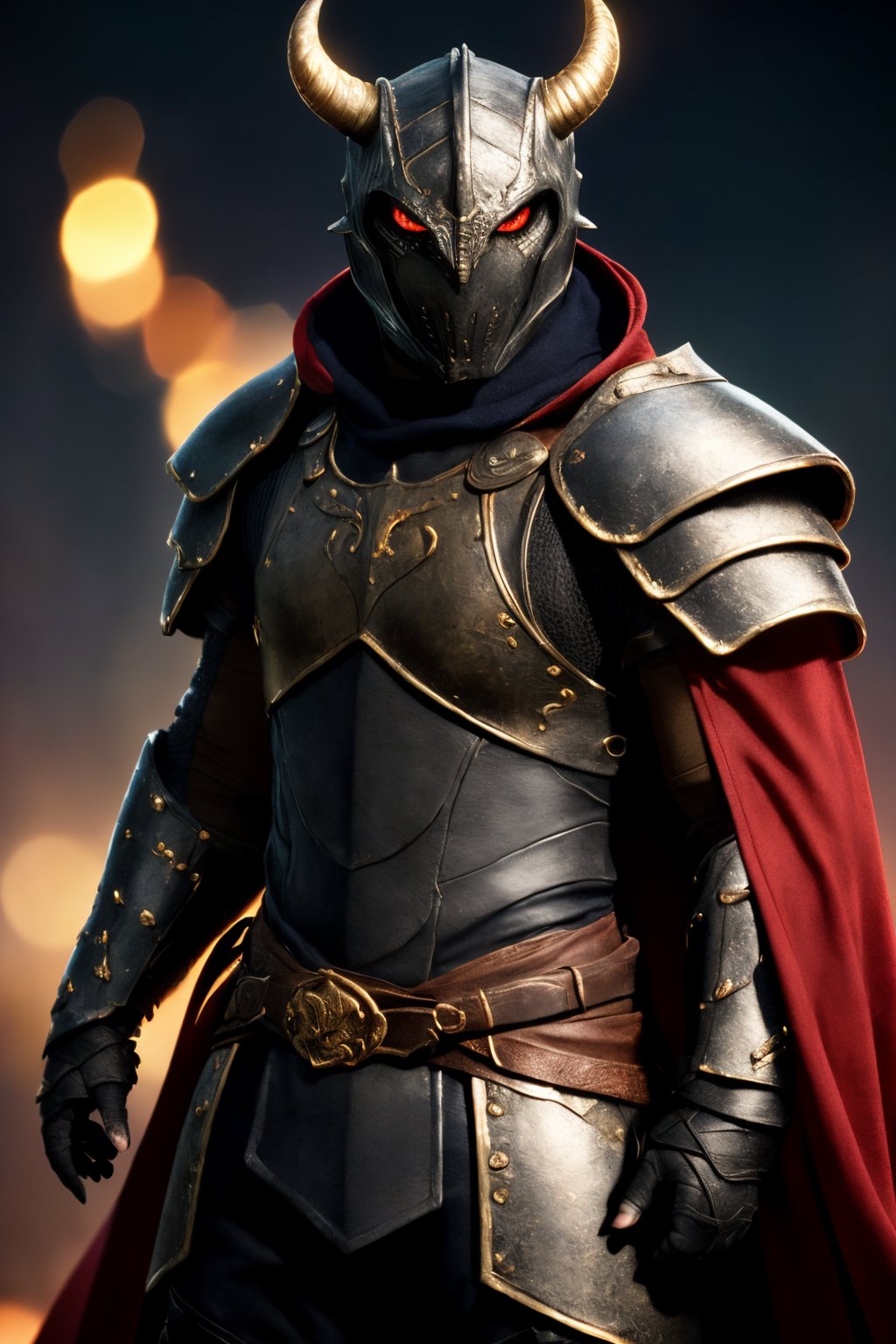 realistic,  photo,  film grain,  black dragonborn,  solo,  red eyes,  male,  upper body,  male focus,  horns,  cape,  armor,  glowing,  glowing eyes,  volumetrics dtx,  (film grain,  blurry background,  blurry foreground,  bokeh,  depth of field,  motion blur,  realistic:1.3),  ((masterpiece,  best quality))