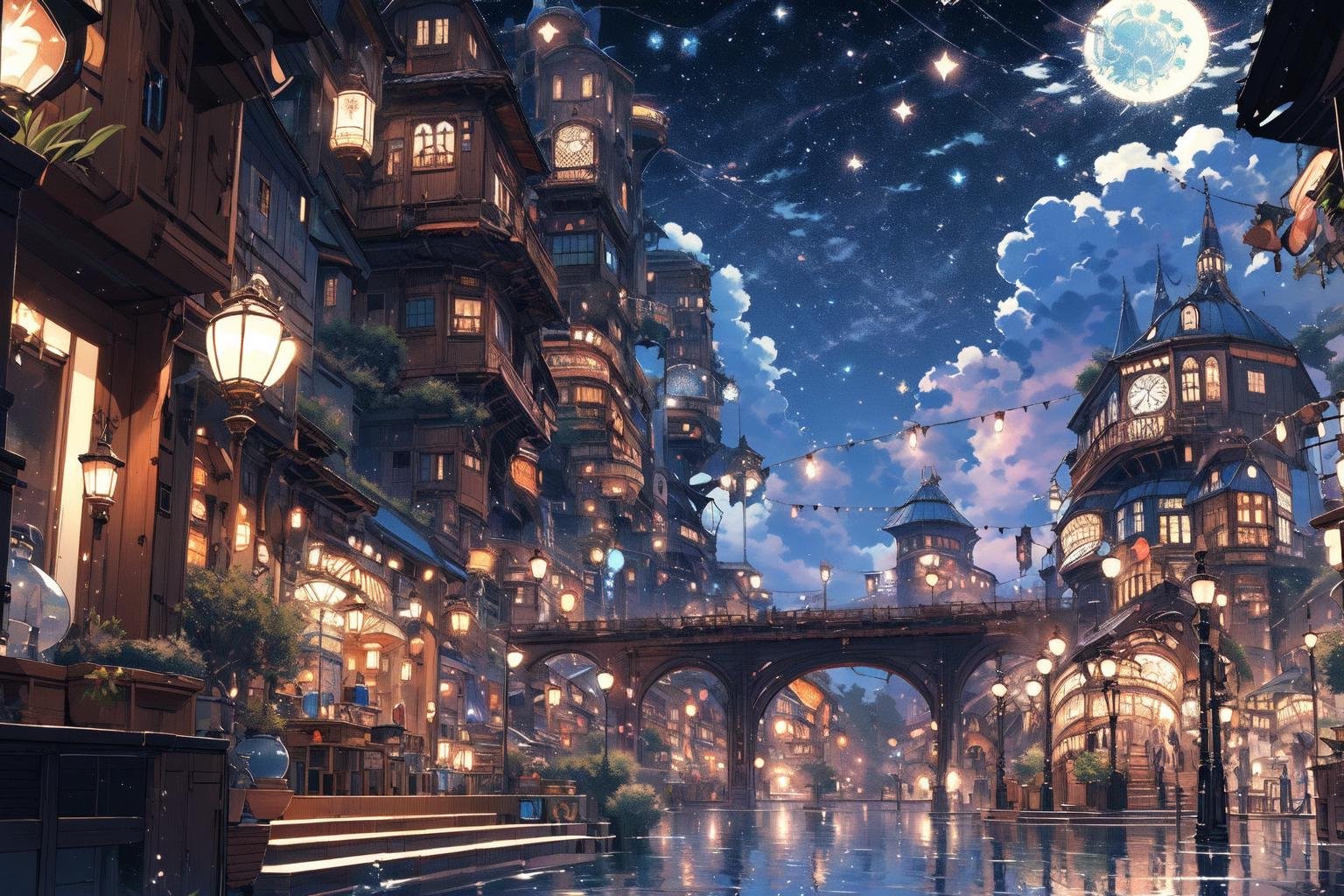 (masterpiece:1.2), best quality,PIXIV,Night scene, <lora:Night scene_20230715120543:1>