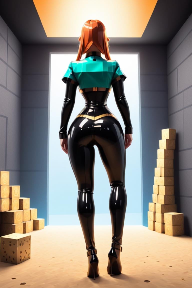 Minecraft style <lora:FF-Minecraft-XL:1> Minecraft world, Minecraft render style a girl in black pants standing in a room, from the waist up, in full growth from the back, full growth from the back, render of a cute 3d anime girl, from waist up, skinny female artist back view, wearing tight simple clothes, looking away from viewer, 3 d render of a full female body, character is in her natural pose <lora:FF.82.sdxlUnstableDiffusers_v6StabilityEater.lora:0.69> araffe explosion of a bottle of champagne with corks and corks, champagne commercial, champagne, award winning. octane render, shutterstock contest winner, best on adobe stock, by Jakob Gauermann, by Kurt Roesch, dramatic product photography, by Fabien Charuau, by Alexander Kucharsky, gold sparks, by Etienne Delessert, no humans, still life, breaking, gradient background, gradient, realistic, light particles, pouring, water . Blocky, pixelated, vibrant colors, recognizable characters and objects, game assets