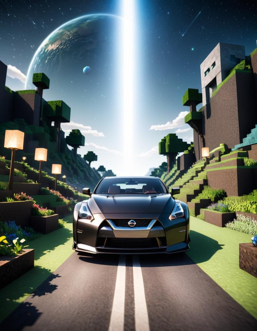 cinematic photo <lora:Minecraft FF LoCON 03:1> minecraft, photograph, intricate background, Street level shot of a [Graceful:Ruthless:12] Nervous ([Panther:Nissan:2]:1.3) , Alien Toll road in background, lush flora and Andromeda constellation in background, Clear skies, horizon-centered, (designed by Kaja Foglio:1.2) , (Akihiko Yoshida:0.8) , (Anton Semenov:0.7) , ultrafine detailed, Cozy, Serial Art, Light and shadow plays, film grain, Sony A7, Selective focus, Ambrotype, matte, Film grain, extremely detailed CG Unity 8k wallpaper, 8K . 35mm photograph, film, bokeh, professional, 4k, highly detailed