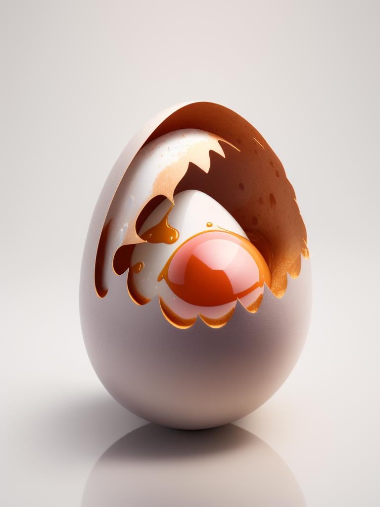 there is a large egg with a hole in it on a dark surface, 3d digital art 4k, cinema 4d bright light render, cinema 4 d art, 3d render digital art, humpty dumpty in (form:1.17) of egg, digital art render, high-quality render, magic frozen ice phoenix egg, cinema 4 d render, cinema 4d render, white background, color slash, aint magical glowing tukey guardpuff lollipugger eggs, with two beautiful round awesome trump liu lollipop symmetrical face-opened fro arnold whelp dressed elegantly, the moon behind them is super dark as c 1 9, i like to think of solarpunk as well. 2 r axonometric art, (full w crown:1.1) dark golden armor, amazing white cloth coat