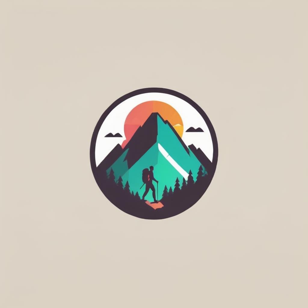logo,Logo of mountain, hike, modern, colorful,),LogoRedAF,<lora:LogoRedmondV2-Logo-LogoRedmAF:1>