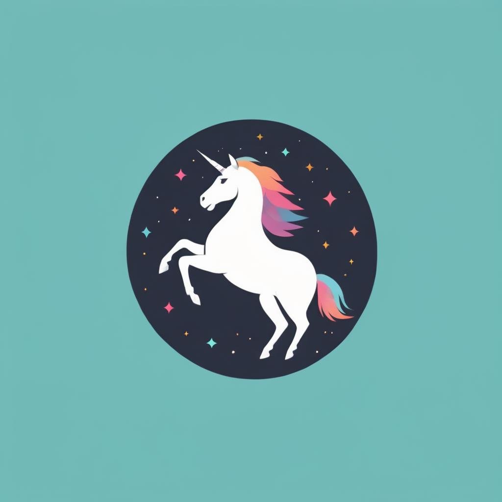 logo,A colorful logo, of a unicorn, minimalist color,,LogoRedAF,<lora:LogoRedmondV2-Logo-LogoRedmAF:1>