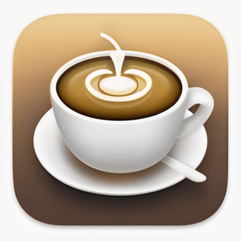 a coffe, tasty, coffe shop, icons, ios icon app, icons app,<lora:IconsRedmondV2-Icons:1>