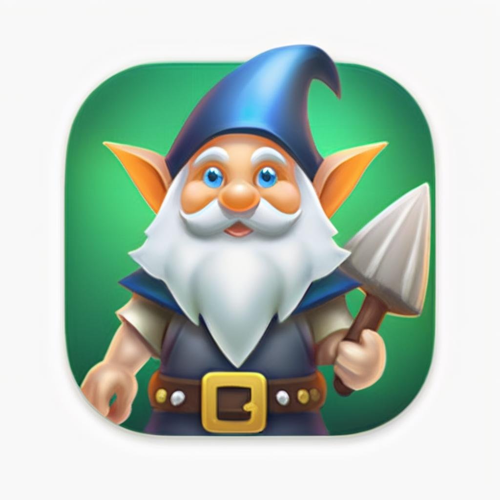 A gnome, detailed, fantasy art,icons, ios icon app, icons app,<lora:IconsRedmondV2-Icons:1>