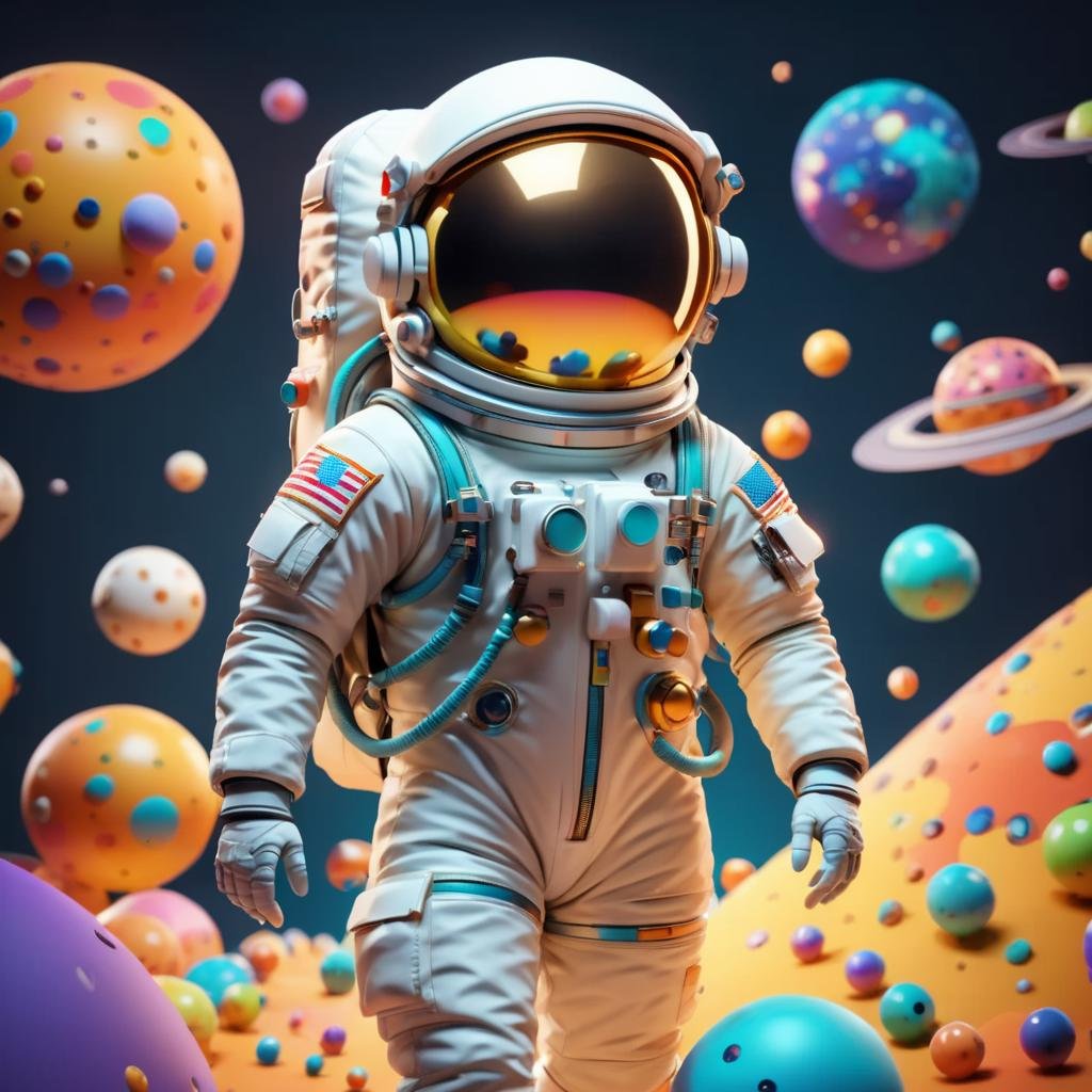 3D Render Style, 3DRenderAF, A astronaut, colorful, joyful, toy, ,<lora:3DRenderConfig4:1>