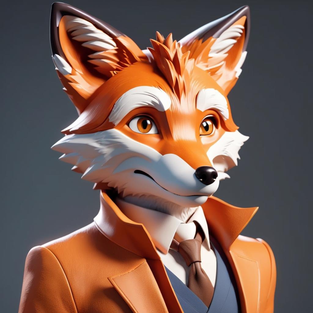 3D Render Style, 3DRenderAF, Portrait of a humanoide fox,<lora:3DRenderConfig4:1>