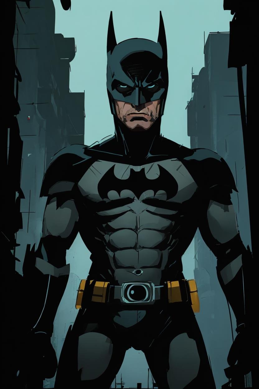 batman, superhero suit,  neoplasticism,<lora:Paint_style-000007:.8> , dark, night , cinematic