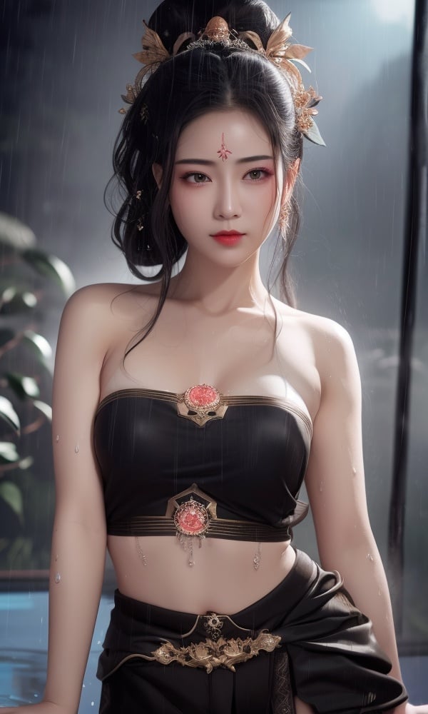 (,1girl, ,best quality, )<lora:DA-国风-敦煌A:0.8>,, ,masterpiece, fantasy, realistic,science fiction,mole, ultra realistic 8k cg, ,tamari \(flawless\),  medium breasts  ,eyelashes,magic,hydrokinesis,sweat, wet, rain, ,       (()), (),