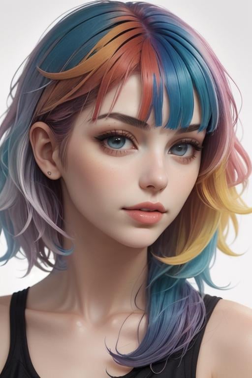 woman, multicolored hair <lora:Cutecore_Vaporwave:1.0>