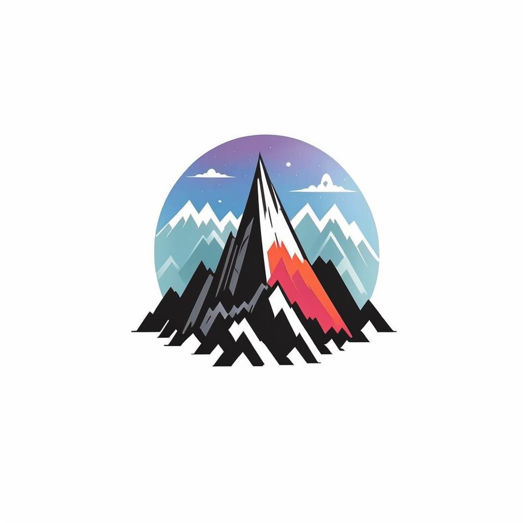 logo, Logo of mountain, hike, modern, colorful, ),LogoRedAF,<lora:logo15PasWithoutTERep5:1>