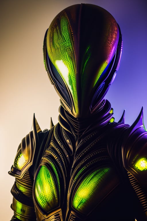 wo_al1enCr3atur3s, ((a portrait of a alien)), (wearing a alien armor:1.6), (slimy, wet skin:1.2), (glowing eyes:1.2), 8k, masterpiece, high_res, global illumination, low key lighting, shot on Lumix GH5, cinematic bokeh