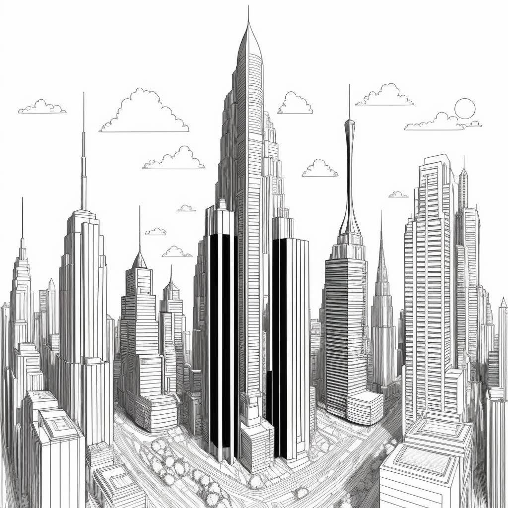 A tall building, minimalist, Coloring Book, ColoringBookAF,,  <lora:ColoringBook15Config4WithTEV2:1>