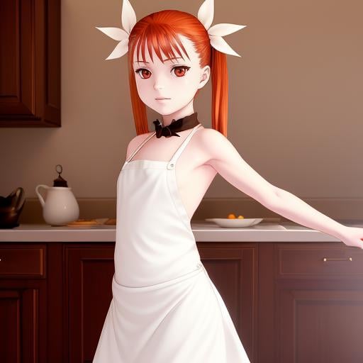 <lora:MTepes:0.7>,(mtepes:1.2),girl,looking at viewer,,((BEST QUALITY)), ((MASTERPIECE)), ((HIGH RES)), ((CINEMATIC LIGHTING)), ((DETAILED)), (realistic shadows),(apron on the naked),redhead,white apron,girl,