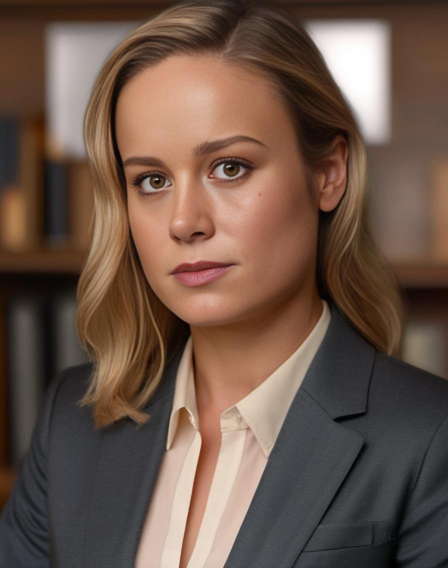 BrieLarson,<lora:BrieLarsonSDXL:1>High Quality, Intricately Detailed, Hyper-Realistic woman Lawyer Portrait Photography, Volumetric Lighting, Full Character, 4k, In Workwear