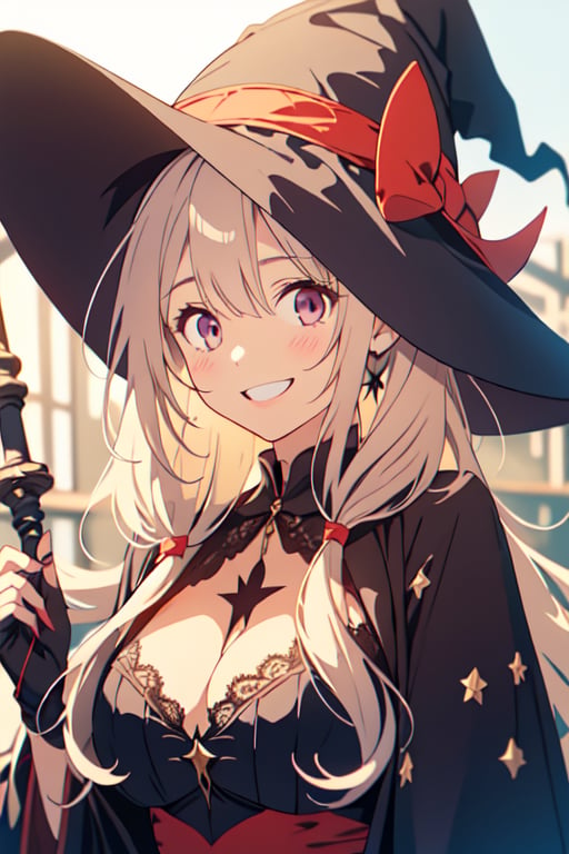 horror, smiling witch