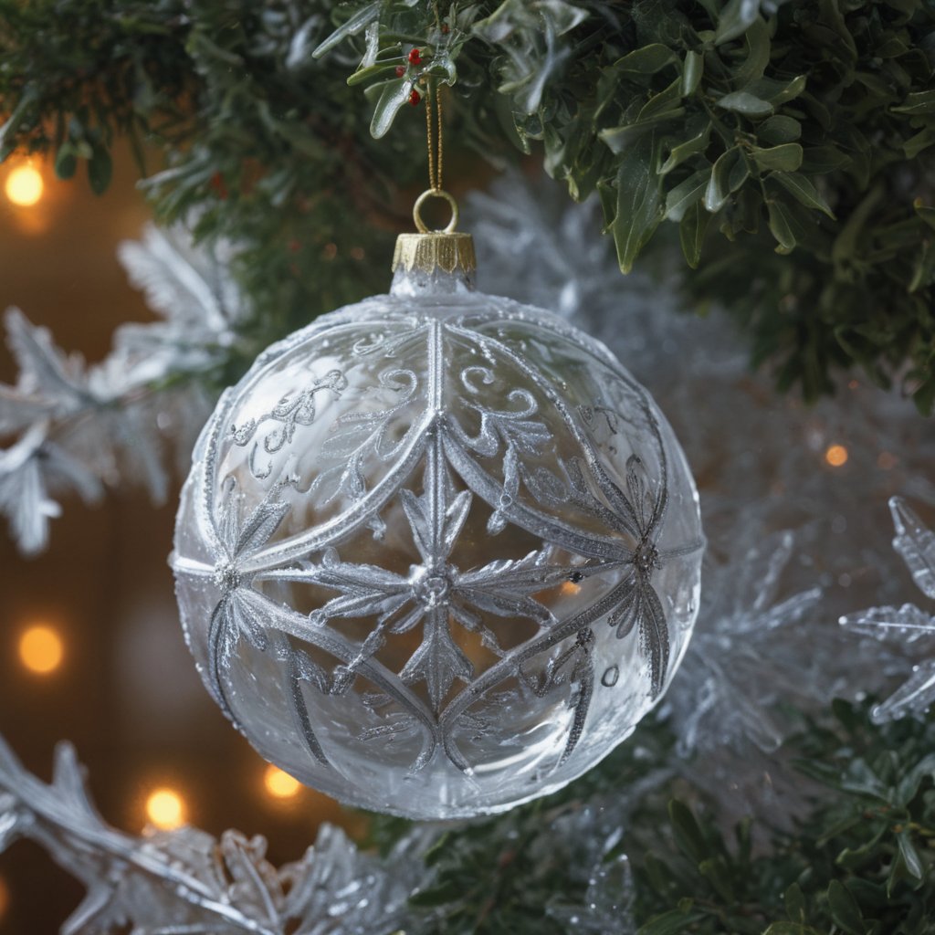 close shot, [Prompt Expansion] Xmas ice covered ball ornaments with filigree on a christmas style background, intricate, elegant, highly detailed, symmetry, clear focus, great composition, cinematic, dramatic ambient light, sharp, fine detail, full color, inspired, innocent, iconic, warm, vibrant, vivid, beautiful, complex, epic, coherent, creative, extremely inspirational, colorful, incredible, Xmas
neatly wrapped
with icicles
icicles
mistletoe
insanely detailed, masterpiece, best quality, 8k, ultra high res, High contrast and low saturation, 