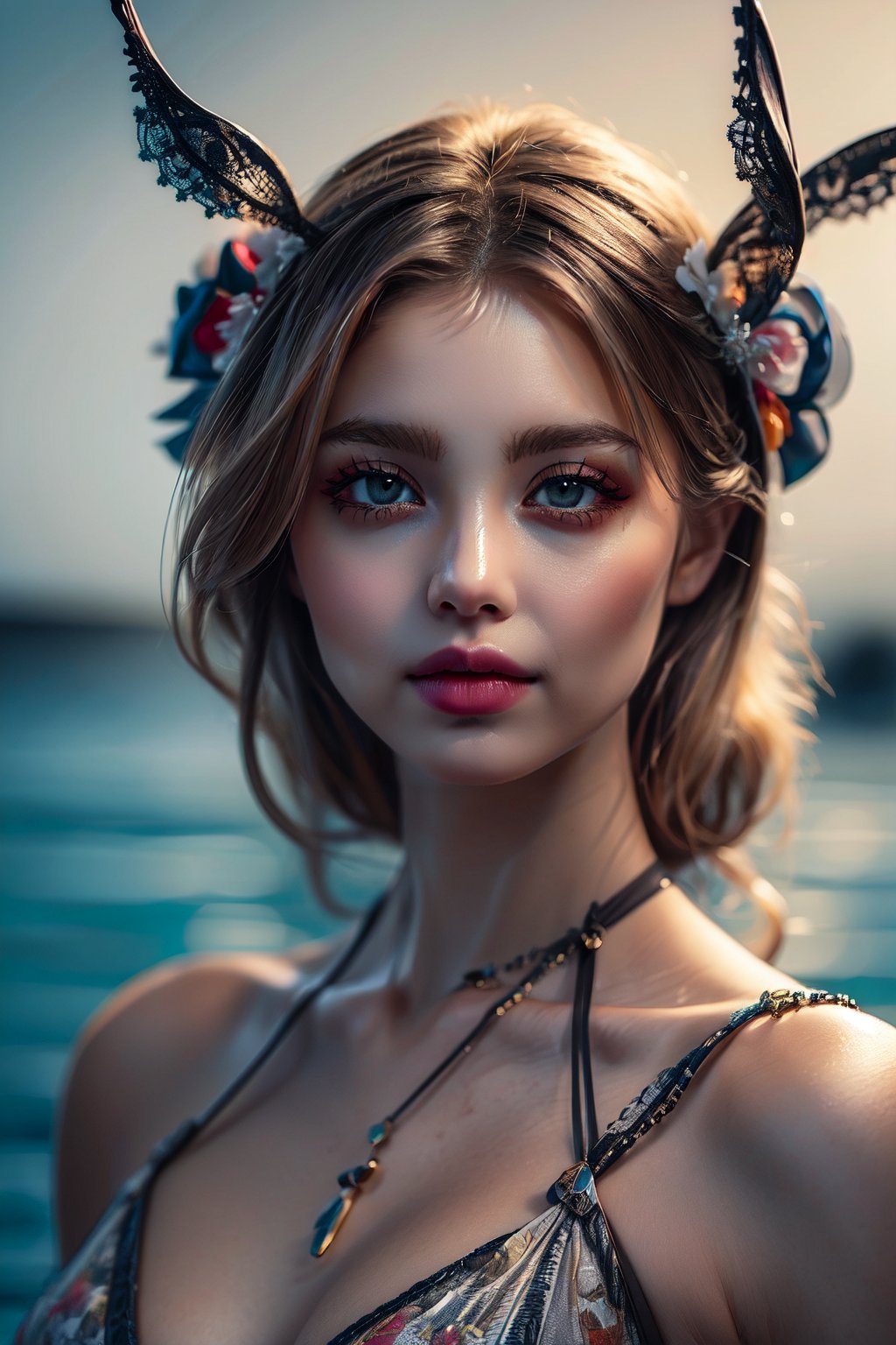 (masterpiece, high quality:1.5), 8K, HDR, 
1girl, well_defined_face, well_defined_eyes, ultra_detailed_eyes, ultra_detailed_face, by FuturEvoLab, 
ethereal lighting, immortal, elegant, porcelain skin, jet-black hair, waves, pale face, ice-blue eyes, blood-red lips, pinhole photograph, retro aesthetic, monochromatic backdrop, mysterious, enigmatic, timeless allure, the siren of the night, secrets, longing, hidden dangers, captivating, nostalgia, timeless fascination, 