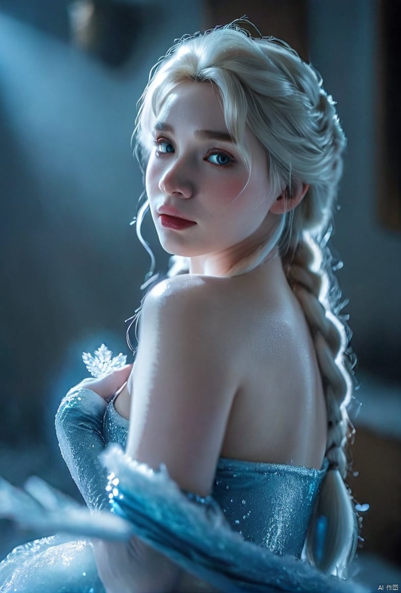  1girl,Frozen Elsa,(Real people:1.5),cosplay, stills,(nude body:0.5) cinematic , excellent lighting,(Masterpieces:1.3), (real photos:1.3) 
