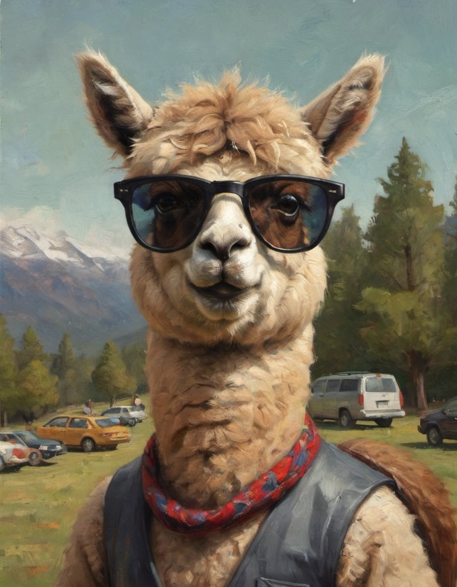 hipster alpaca with sunglasses magazine cover photography this guy is so pretentious!
