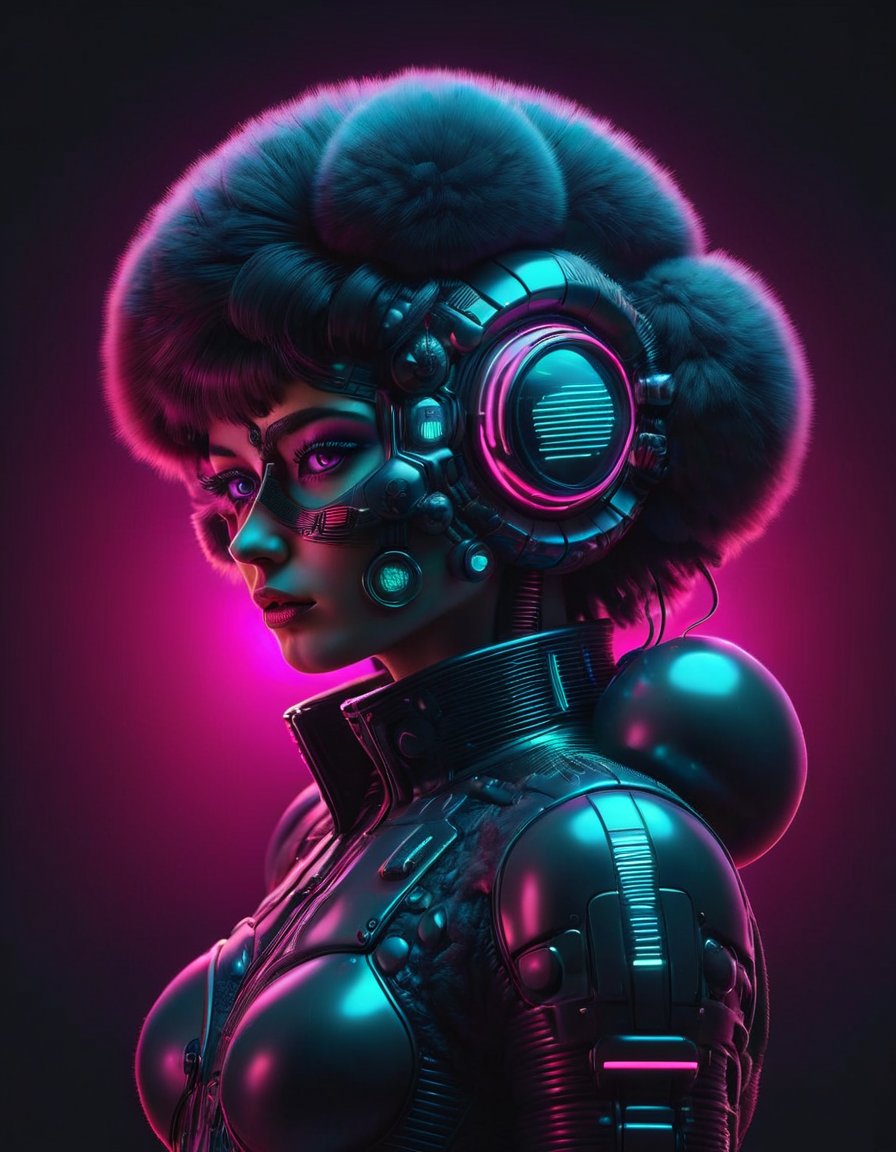 by Norman Foster, (minimalistic, dark palette, highly professional, dramatic lighting, extremely beautiful:1.4), (intricate details, masterpiece, best quality:1.4), Retro cyberpunk, 80's inspired, synthwave, neon, vibrant, detailed, retro futurism, looking at viewer, dynamic pose <lora:ral-flufblz:1> ral-flufblz