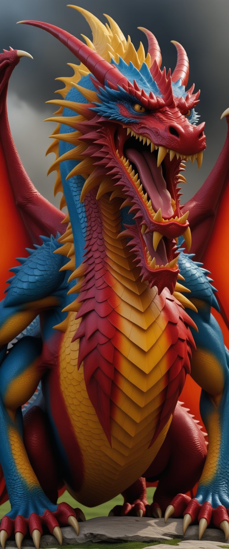 Angry fierce dragon,<lora:659095807385103906:1.0>