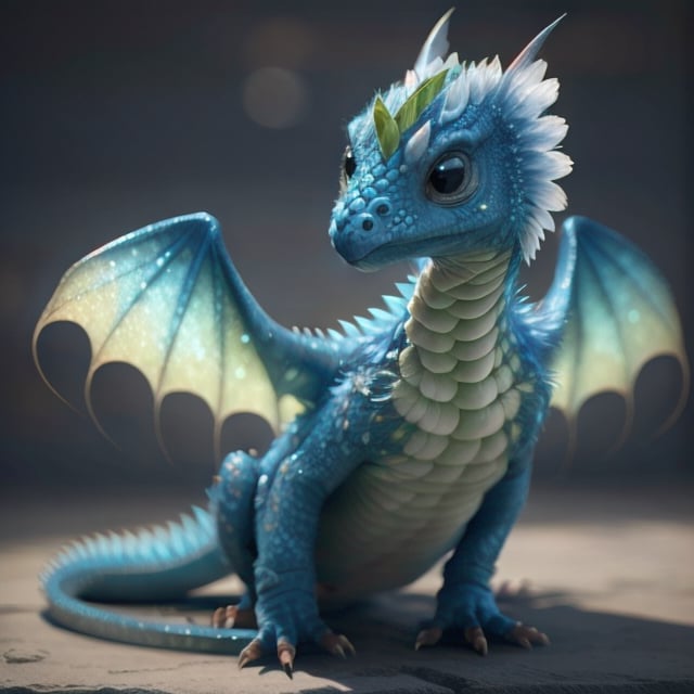 dragon, dragon cute, wings, simple_background, best quality, realistic