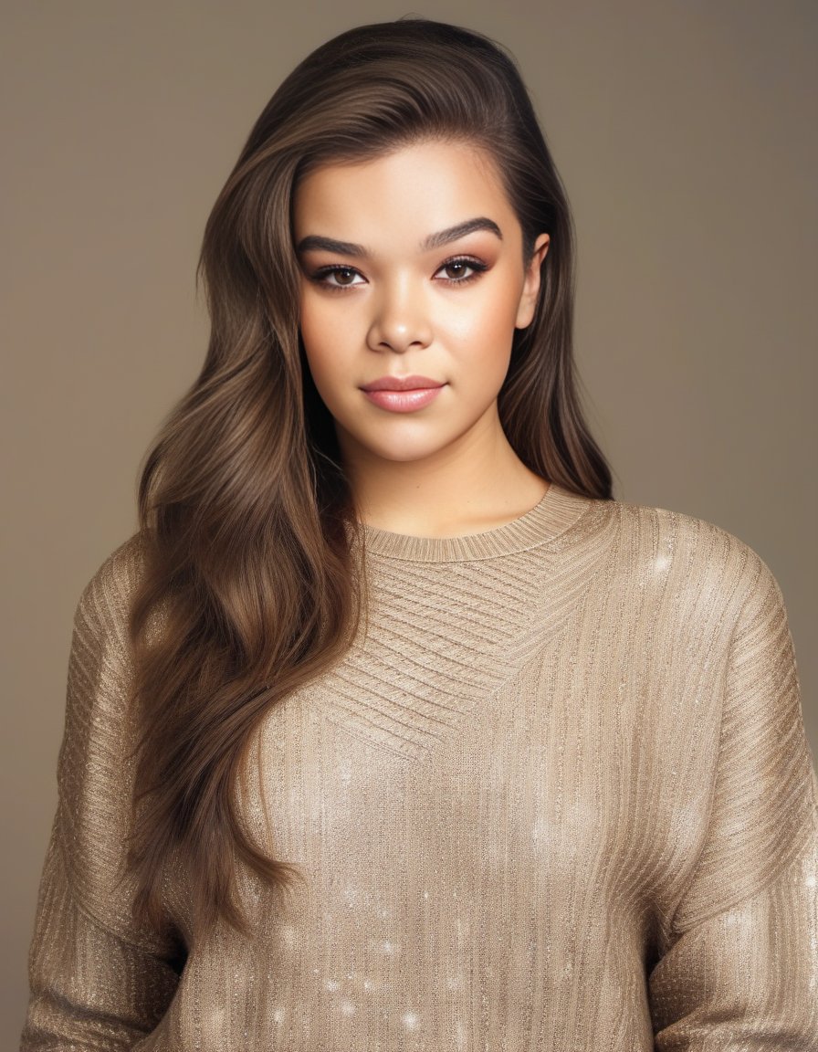 HaileeSteinfeld,<lora:HaileeSteinfeldSDXL:1>,masterpiece,beautiful,extremely detailed,(ultra high res),(8k UHD best quality), (realistic, photo-realistic:1.37), depth_of,field, blurry_background, photo_inset,Dramatic lighting,reference_inset,photo_background,brown_eyes,photorealistic,looking_at_viewer,1girl,shiny skin,detailed skin,(((sweater)))