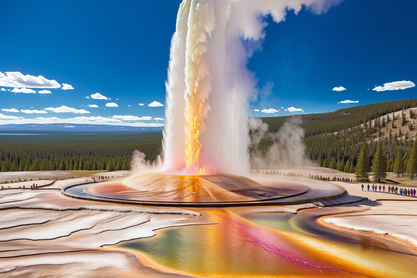 ((Hyper-Realistic)) photo of a beautiful 1girl standing in Old Faithful in Yellowstone,(kristen stewart),20yo,detailed exquisite face,detailed soft skin,hourglass figure,perfect female form,model body,(perfect hands:1.2),(elegant yellow jacket,white shirt and pink skirt)
BREAK
(backdrop:((Hyper-Realistic)) detailed photography of Old Faithful \(oldfa1thfu1\) in Yellowstone,outdoors,multiple boys,sky, day,tree,scenery,6+boys,realistic,photo background,many people watching smoke eruption,mostly white soil with some brown),(Kristen Stewart focus:1.5)
BREAK
aesthetic,rule of thirds,depth of perspective,perfect composition,studio photo,trending on artstation,cinematic lighting,(Hyper-realistic photography,masterpiece, photorealistic,ultra-detailed,intricate details,16K,sharp focus,high contrast,kodachrome 800,HDR:1.2),photo_b00ster,real_booster,ye11owst0ne,(oldfa1thfu1:1.2),more detail XL