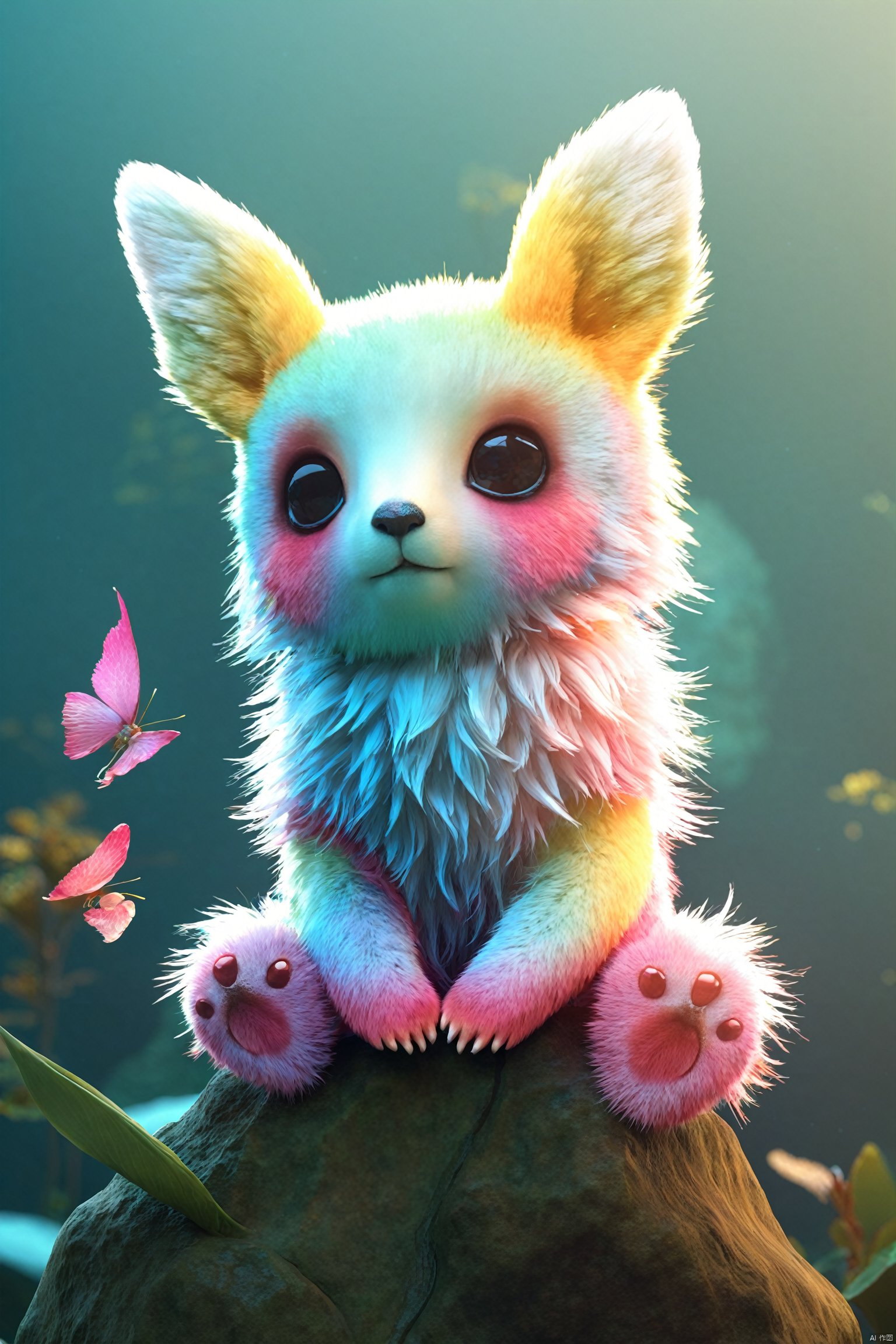  CUTE AND ADORABLE CUDDLY cute colorful creature FANTASY, DREAMLIKE, SURREALISM, SUPER CUTE, TRENDING ON ARTSTATION