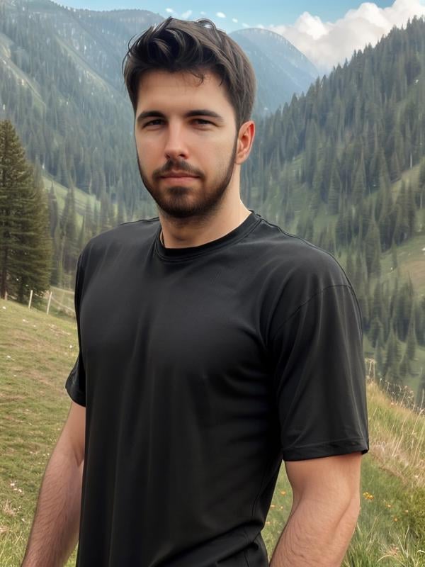 gquality, <lora:willyrex-10:1> black shirt, outdoors