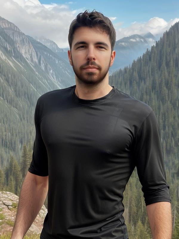 gquality, <lora:willyrex-10:1> black shirt, outdoors