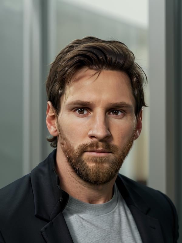 gquality, <lora:leo-10:1> leo, solo, looking at viewer, shirt, 1boy, jacket, grey shirt, male focus, open clothes, open jacket, black jacket, facial hair, beard, realistic