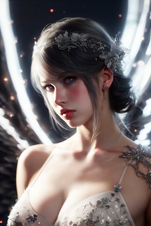  final fantasy,realistic,minimalism style, woman,darksoul,platinu,ghostly beauty,reflect,intricately detailed,cinematic, fantastic background,high detail,high detail skin,real skin, sexy
