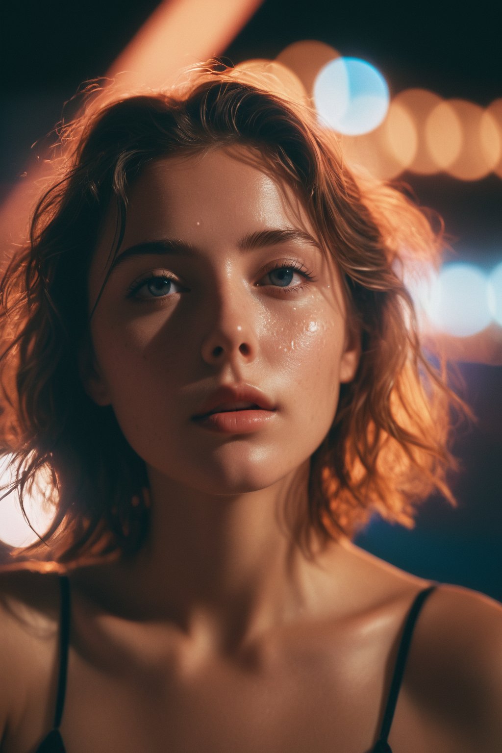 (ultra realistic,best quality),photorealistic,Extremely Realistic,in depth,cinematic light,hubggirl,moment eyes,beautiful face,sexy girl,upper body,splash detailed,surreal dramatic lighting shadow (lofi, analog),kodak film by Brandon Woelfel Ryan McGinley,dynamic poses,particle effects,perfect hands,perfect lighting,vibrant colors,intricate details,high detailed skin,intricate background,realism,realistic,raw,analog,taken by Canon EOS,SIGMA Art Lens 35mm F1.4,ISO 200 Shutter Speed 2000,Vivid picture,