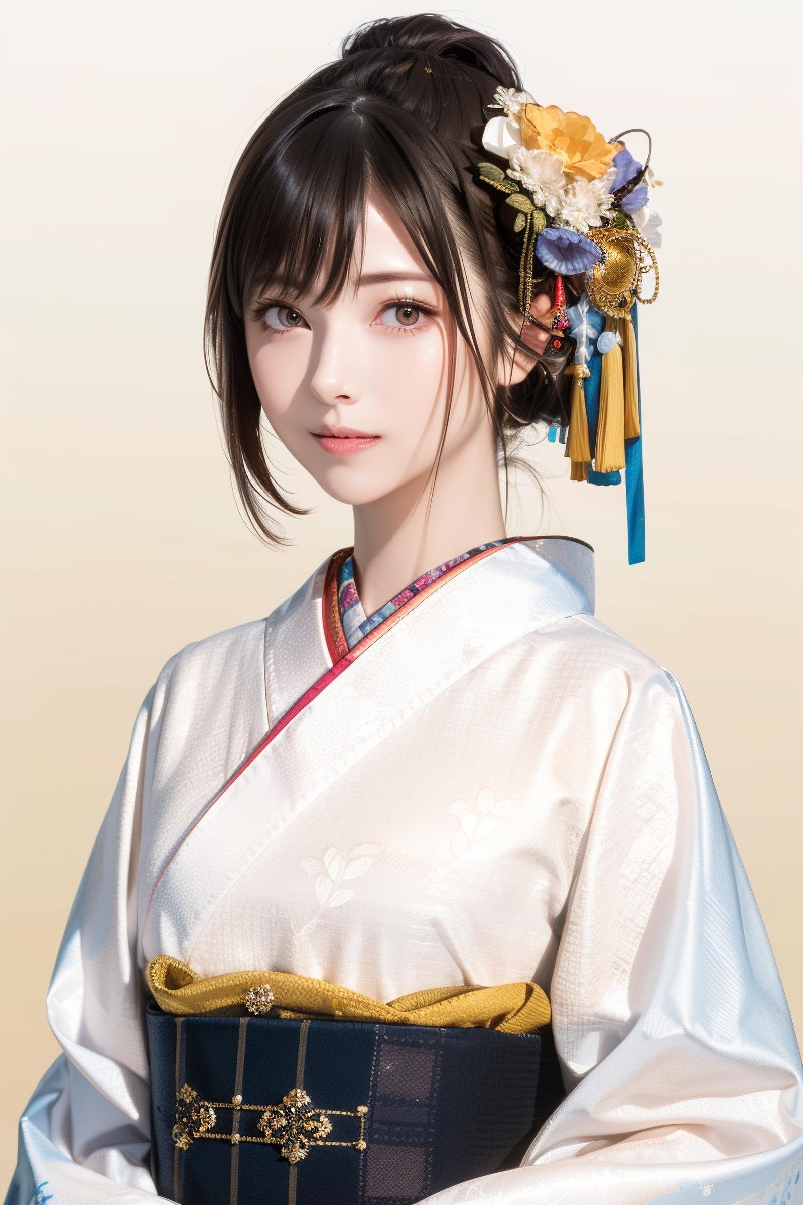 best quality, absurdres, masterpiece,1girl, brown eyes, Delicate facial features, simple background, looking at viewer, parted lips,hanfu,