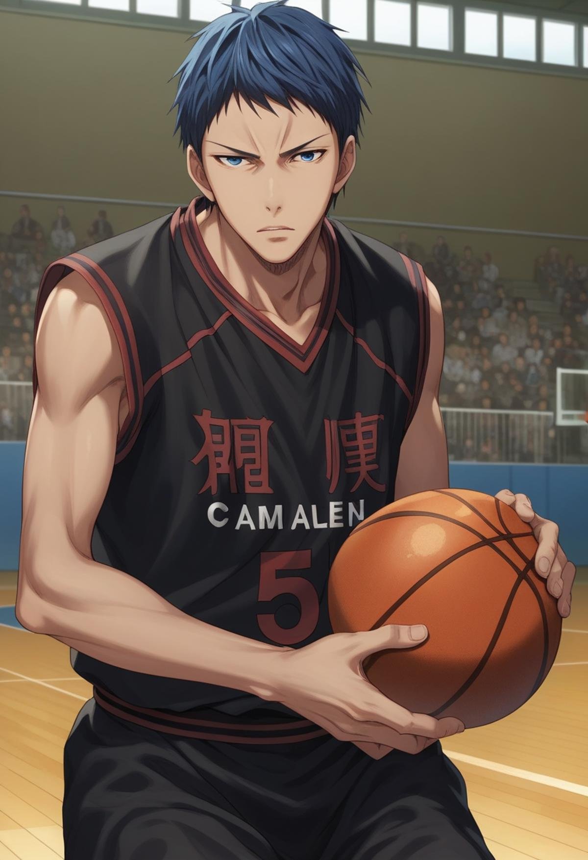 score_9, score_8_up, score_7_up, score_6_up, detailed, ,source_anime, male focusdaiki aomine, blue hair, blue eyes, basketball, black sportwear, basketball uniform<lora:EMS-403139-EMS:1.000000>