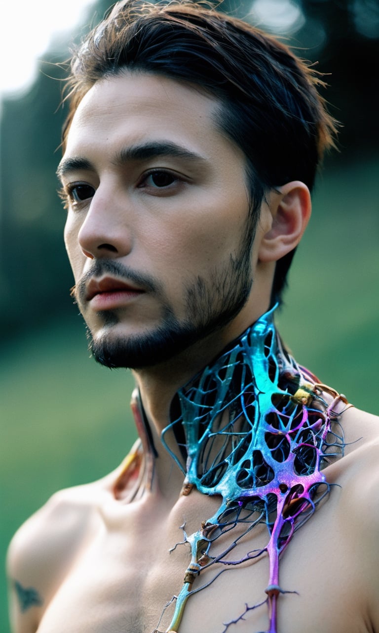 xxmix,photo of a 18 years man, with short hair, a short beard, Hyperrealistic art, intricate, (colorful), (a superb Art Brut Decollage art, man Lycanthropic Phoenix), ethereal neural network organism, divine cyborg dragon:2 man:0.3, glass skeleton, skinless:3, anatomical face, biomechanical details, (white and iridescent colors:1.1) bright colors, alchemist, alt_style, cinematic, 35mm film, 35mm photography, film, photorealism, DSLR, 8k uhd, hdr, ultra-detailed, high quality, high contrast, MAN, GUY, MEN, male, david lynch movies,aw0k