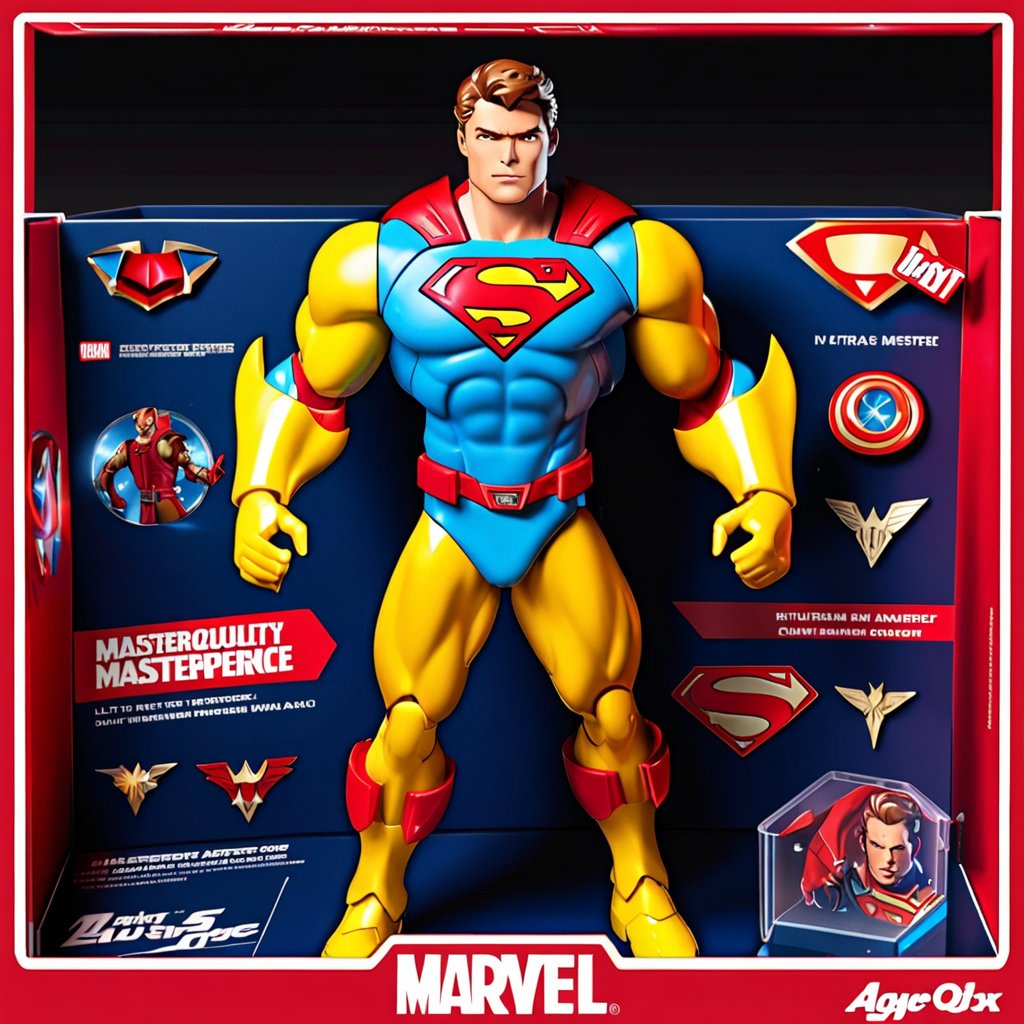  (8k, ultra quality, masterpiece:1.5), (Dutch angle:1.3), ActionFigureQuiron style,action figure box, solo, __lots/superhero__,  focus,  bodysuit, superhero,box,action figure, toy, doll, character print, (best quality:1.15), (detailed:1.15), (realistic:1.2), (intricate:1.4),  cover page, card, in a gift box, no humans,  gift box, playset, in a box, full body, toy playset pack, in a gift box, premium playset toy box,<