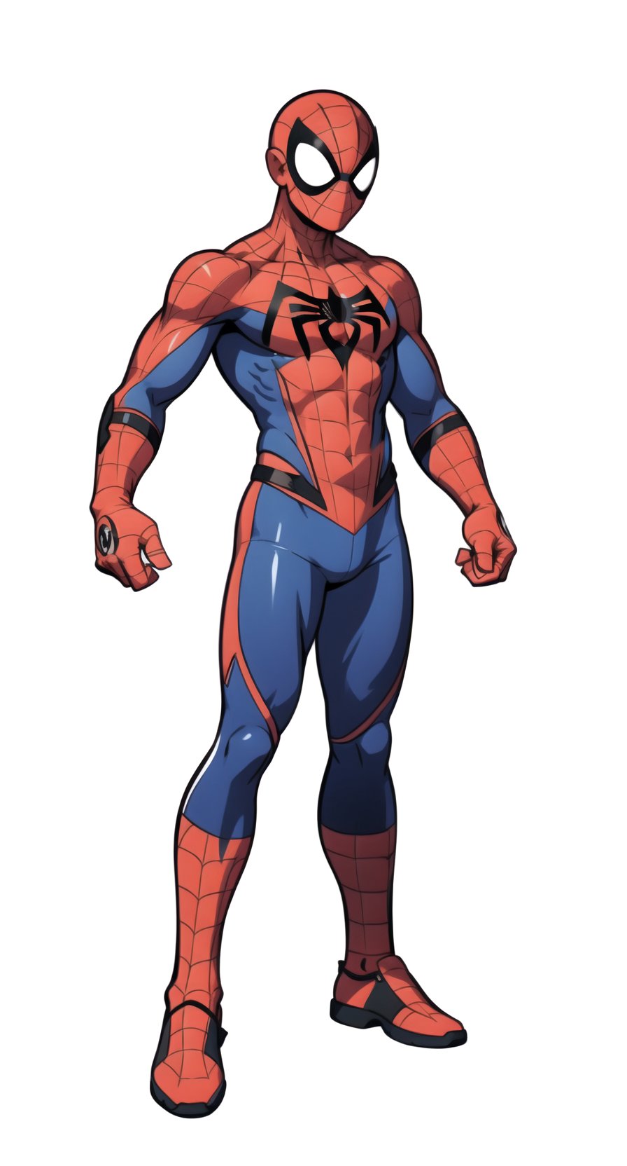 centered, digital art, masterpiece, | spiderman, character concept, symetrical outfit, | detailed,