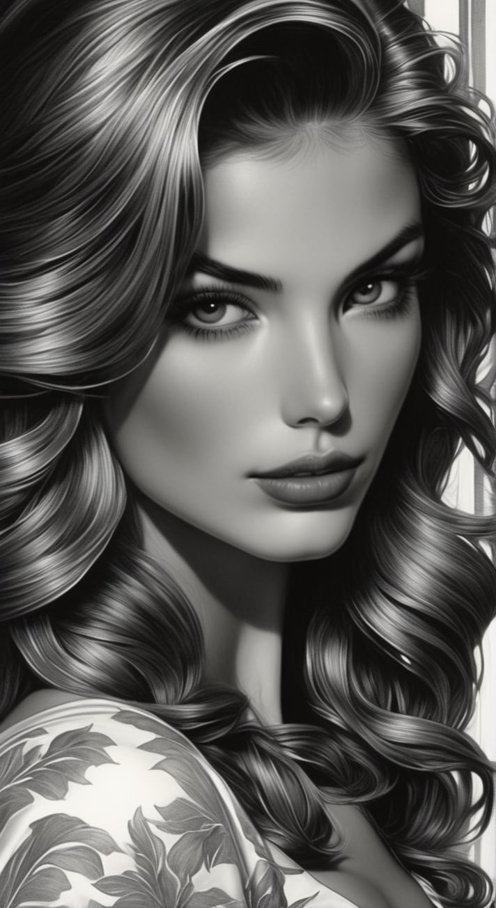 a girl is beautifully drawn, in the style of mark brooks, comic art, gravure printing, artgerm, sandro botticelli, (((chiaroscuro))) portraitures, contemporary chicano,Real