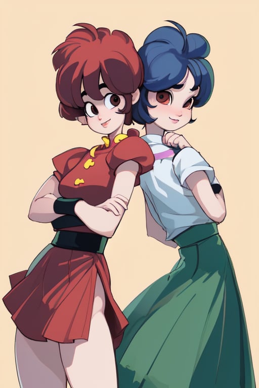 Chica Ranma y Akane desnudas,1girl, 1boy, hetero, penis, pussy, sex, ,3DMM