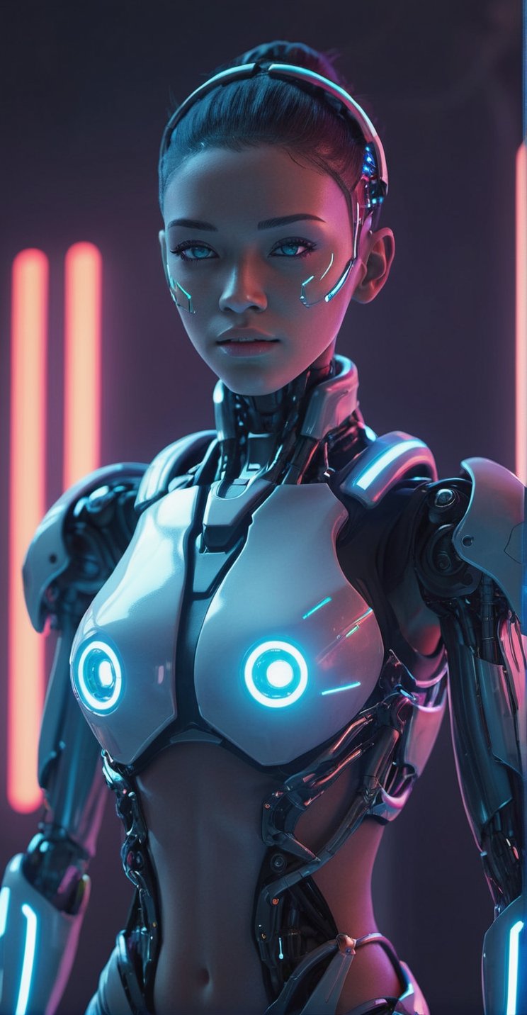 Futuristic Cyborg Girl 3D Game Character Model**: Transform into a half-human, half-machine cyborg, with neon implants and a dystopian, tech-filled backdrop.
,IMGFIX